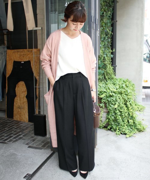 SLOBE IENA（スローブイエナ）の「ウォッシャブルカラーワイドパンツ◆（その他パンツ・レディース・ブラック/ピンク/グリーン・36/38/40）」の10枚目の写真