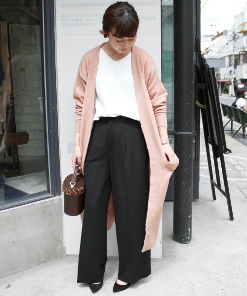 SLOBE IENA（スローブイエナ）の「ウォッシャブルカラーワイドパンツ◆（その他パンツ・レディース・ブラック/ピンク/グリーン・36/38/40）」の11枚目の写真