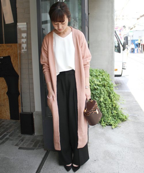 SLOBE IENA（スローブイエナ）の「ウォッシャブルカラーワイドパンツ◆（その他パンツ・レディース・ブラック/ピンク/グリーン・36/38/40）」の4枚目の写真