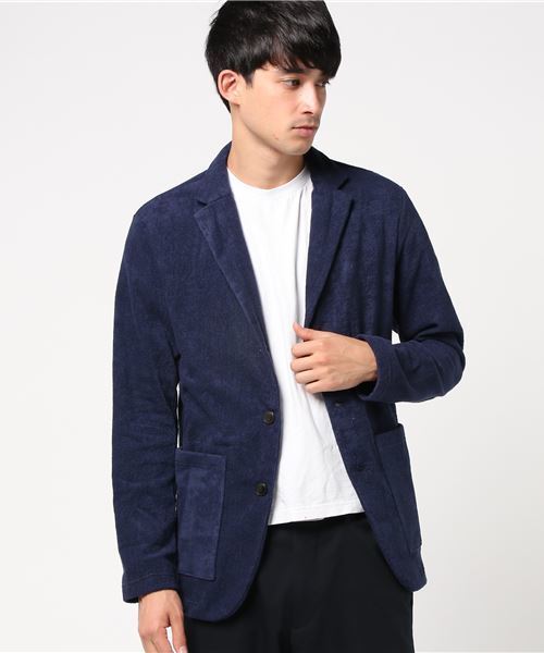 THING FABRICS（シングファブリックス）の「tHING FABRICS/シングファブリックス Tailored collar jacket (Short Pile)（テーラードジャケット・メンズ・グレー/ネイビー/ブラック・0/1）」の5枚目の写真
