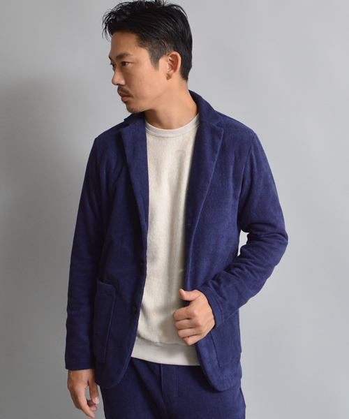 THING FABRICS（シングファブリックス）の「tHING FABRICS/シングファブリックス Tailored collar jacket (Short Pile)（テーラードジャケット・メンズ・グレー/ネイビー/ブラック・0/1）」の19枚目の写真