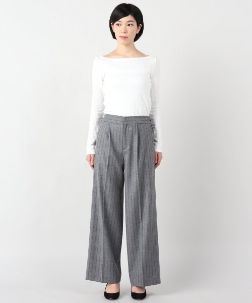 plage（プラージュ）の「WO ストライプ ストレートパンツ