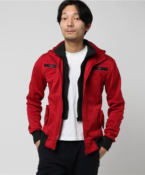 STYLEBLOCK（スタイルブロック）の「フェイクレイヤードライダースジャケット（ライダースジャケット・メンズ・ライトグレー/ダークグレー/ワインレッド/ブラック・M/XXL/L/XL）」の7枚目の写真