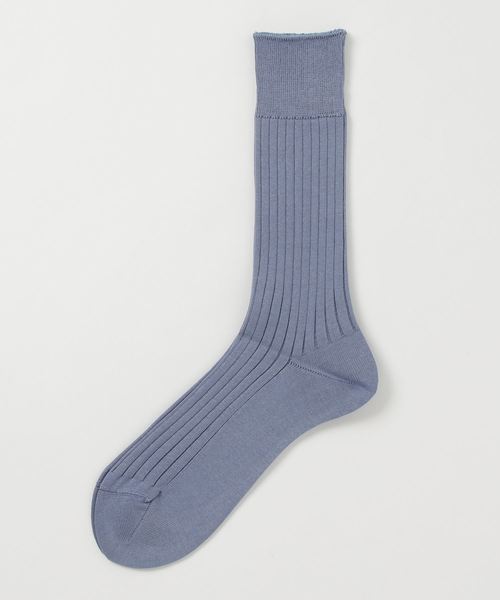 NASSOW（ナッソー）の「【NASSOW】カラーリブ編みソックス/1101（ソックス/靴下・メンズ・ホワイト/ブラウン/グレー/レッド/カーキ/ブルー・FREE）」の5枚目の写真