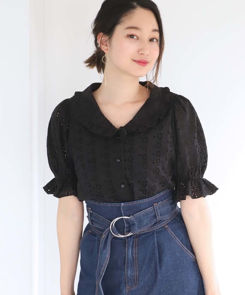 one after another NICE CLAUP(ワンアフターアナザーナイスクラップ)の「ロマンティックブラウス(シャツ/ブラウス・レディース・ホワイト/ブラック/レッド・FREE)」の3枚目の写真