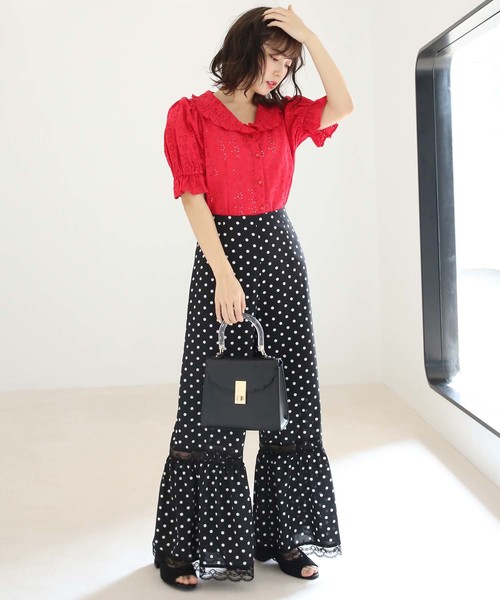 one after another NICE CLAUP(ワンアフターアナザーナイスクラップ)の「ロマンティックブラウス(シャツ/ブラウス・レディース・ホワイト/ブラック/レッド・FREE)」の19枚目の写真