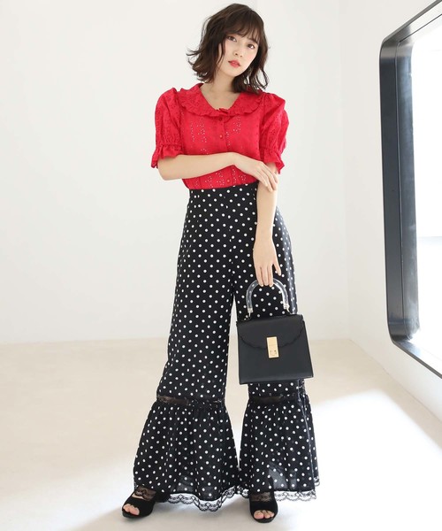 one after another NICE CLAUP(ワンアフターアナザーナイスクラップ)の「ロマンティックブラウス(シャツ/ブラウス・レディース・ホワイト/ブラック/レッド・FREE)」の18枚目の写真