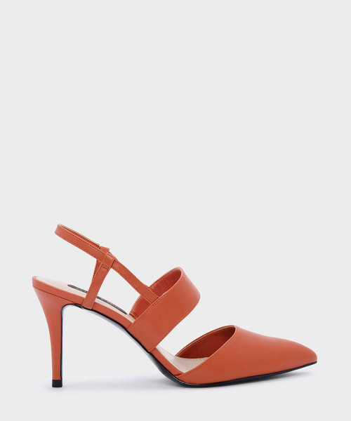 CHARLES & KEITH(チャールズ & キース)の「ポインテッドスリンングバックヒール / POINTED SLINGBACK HEELS(パンプス・レディース・ブラウン系その他/オレンジ/ブラック・24.5cm/22.5cm/23.5cm/23cm/25.5cm/25cm)」の1枚目の写真