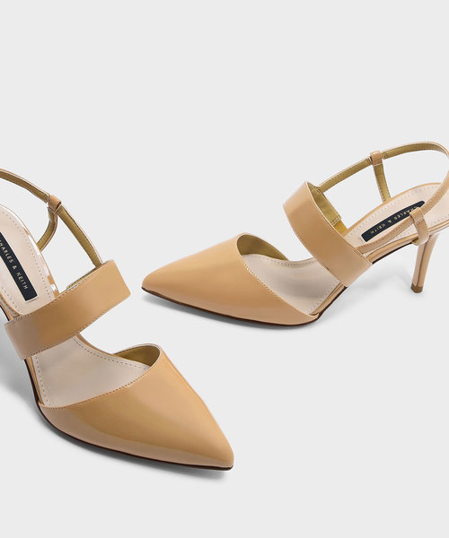 CHARLES & KEITH(チャールズ & キース)の「ポインテッドスリンングバックヒール / POINTED SLINGBACK HEELS(パンプス・レディース・ブラウン系その他/オレンジ/ブラック・24.5cm/22.5cm/23.5cm/23cm/25.5cm/25cm)」の5枚目の写真