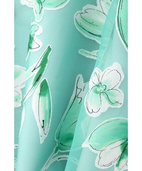 JILL STUART（ジルスチュアート）の「オパールフラワープリントフレアスカート（スカート・レディース・ライトグリーン/ネイビー・0/2/4）」の4枚目の写真