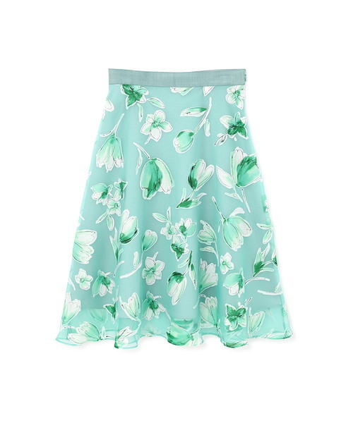JILL STUART（ジルスチュアート）の「オパールフラワープリントフレアスカート（スカート・レディース・ライトグリーン/ネイビー・0/2/4）」の7枚目の写真