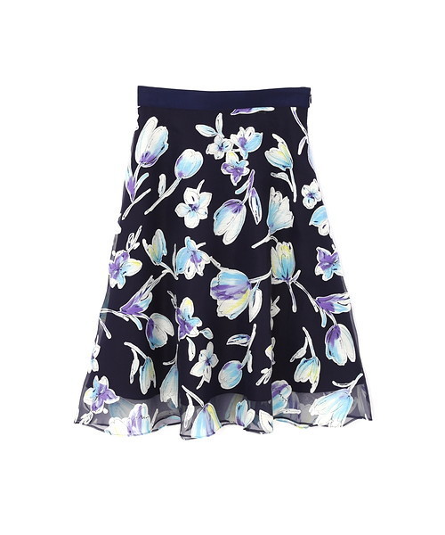 JILL STUART（ジルスチュアート）の「オパールフラワープリントフレアスカート（スカート・レディース・ライトグリーン/ネイビー・0/2/4）」の3枚目の写真