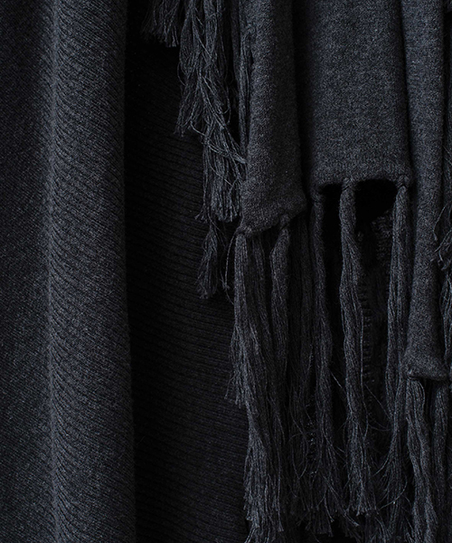 NO ID.(ノーアイディ)の「mcg2284-Cニット3WAYフリンジガウン(カーディガン/ボレロ・メンズ・アッシュグレー/ダークグレー/ブラック・1/2)」の20枚目の写真