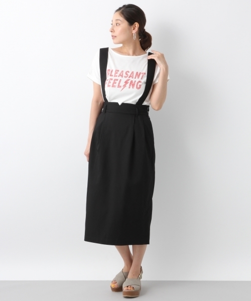 LEPSIM(レプシィム)の「80‘sライクロゴT/SS 802013(Tシャツ/カットソー・レディース・オフホワイト/ブラック/チャコールグレー・FREE)」の4枚目の写真