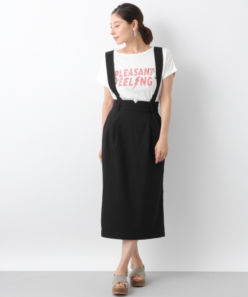 LEPSIM(レプシィム)の「80‘sライクロゴT/SS 802013(Tシャツ/カットソー・レディース・オフホワイト/ブラック/チャコールグレー・FREE)」の5枚目の写真