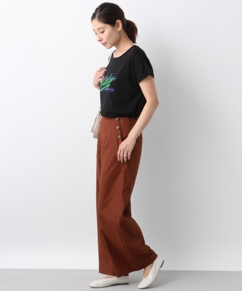 LEPSIM(レプシィム)の「80‘sライクロゴT/SS 802013(Tシャツ/カットソー・レディース・オフホワイト/ブラック/チャコールグレー・FREE)」の7枚目の写真
