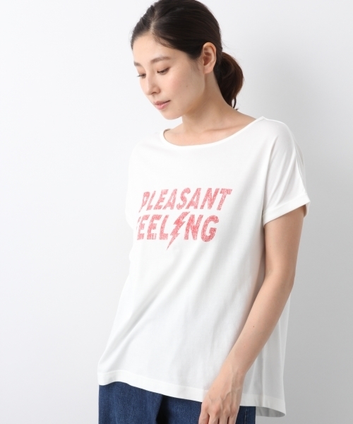 LEPSIM(レプシィム)の「80‘sライクロゴT/SS 802013(Tシャツ/カットソー・レディース・オフホワイト/ブラック/チャコールグレー・FREE)」の10枚目の写真