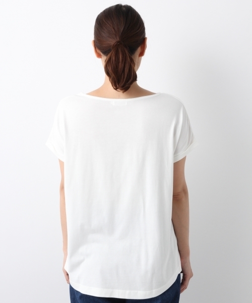 LEPSIM(レプシィム)の「80‘sライクロゴT/SS 802013(Tシャツ/カットソー・レディース・オフホワイト/ブラック/チャコールグレー・FREE)」の12枚目の写真