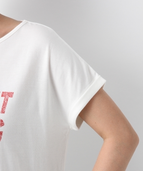 LEPSIM(レプシィム)の「80‘sライクロゴT/SS 802013(Tシャツ/カットソー・レディース・オフホワイト/ブラック/チャコールグレー・FREE)」の14枚目の写真
