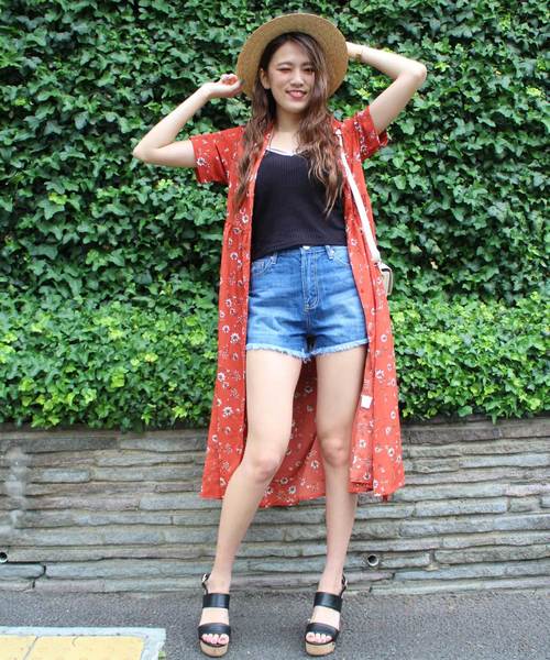 One Way ワンウェイ の 花柄開襟シャツop ワンピース Wear