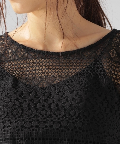 BAYFLOW(ベイフロー)の「GOOD PRICE/レースノースリ―ブブラウス(シャツ/ブラウス・レディース・ブラック/オフホワイト・MEDIUM/SMALL)」の10枚目の写真