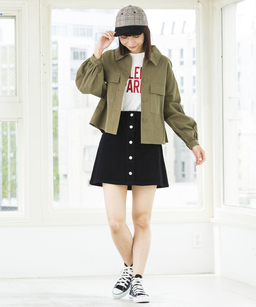 WEGO(ウィゴー)の「WEGO/コーデュロイフロントボタンミニスカート(スカート・レディース・ブラック/ブラウン/ワイン/ベージュ/ピンク/アイボリー・SMALL/MEDIUM/LARGE)」の15枚目の写真