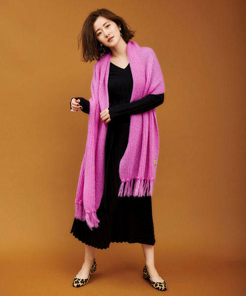 The Virgnia(ザ ヴァージニア)の「ワイドリブ切替ニットワンピース(ワンピース・レディース・ブラック/グレー/ボルドー・FREE)」の4枚目の写真