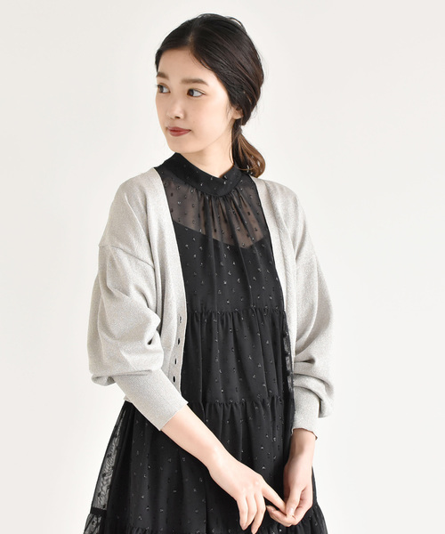 kaene(カエン)の「ドビーシフォンティアードワンピース(ドレス・レディース・ブラック/ネイビー・38/36/34)」の17枚目の写真