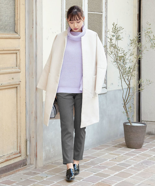 KOBE LETTUCE（コウベレタス）の「[テーパード/ワイド]選べる2typeあったか裏起毛イージーパンツ＊微起毛/ボトムス/レディース[M2299]神戸レタス（その他パンツ・レディース・ブラック/グレー/ブラック系その他/グレー系その他/キャメル/イエロー系その他・FREE）」の10枚目の写真