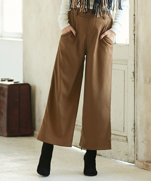 KOBE LETTUCE（コウベレタス）の「[テーパード/ワイド]選べる2typeあったか裏起毛イージーパンツ＊微起毛/ボトムス/レディース[M2299]神戸レタス（その他パンツ・レディース・ブラック/グレー/ブラック系その他/グレー系その他/キャメル/イエロー系その他・FREE）」の11枚目の写真