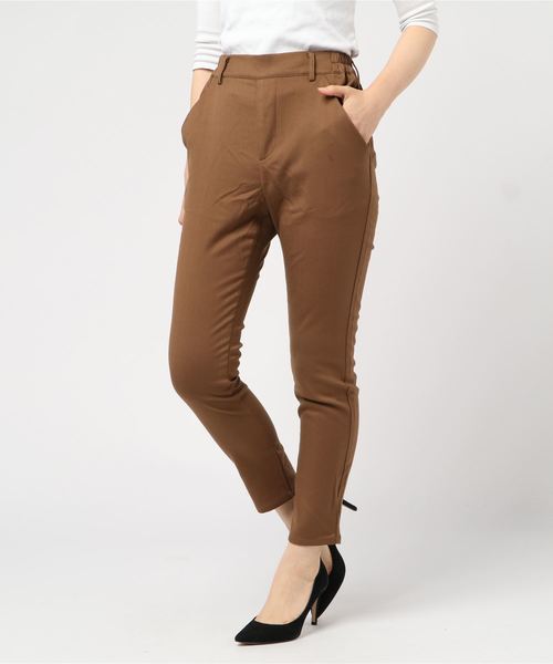 KOBE LETTUCE（コウベレタス）の「[テーパード/ワイド]選べる2typeあったか裏起毛イージーパンツ＊微起毛/ボトムス/レディース[M2299]神戸レタス（その他パンツ・レディース・ブラック/グレー/ブラック系その他/グレー系その他/キャメル/イエロー系その他・FREE）」の5枚目の写真