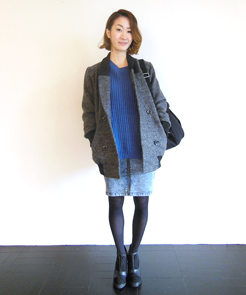 WHO'S WHO gallery（フーズフーギャラリー）の「ローゲージBIGニット（ニット/セーター・レディース・アイボリー/ブラック/ブルー/オレンジ・FREE）」の18枚目の写真