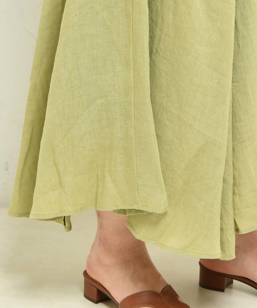 DouDou（ドゥドゥ）の「マキシフレアスカート（スカート・レディース・ベージュ/ネイビー/グリーン/ブラック/ライトベージュ/オフホワイト・38/36）」の21枚目の写真