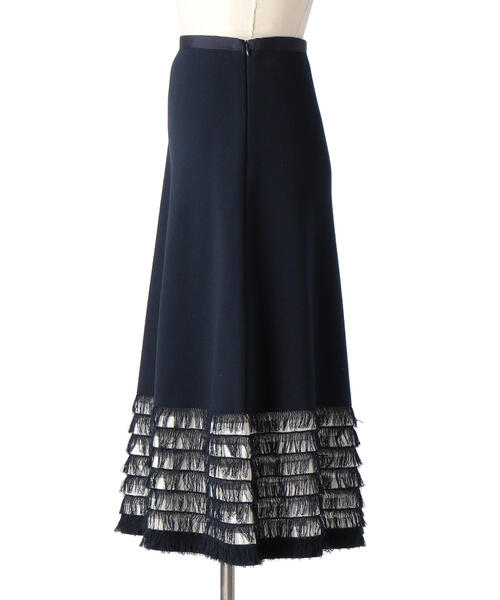 Drawer（ドゥロワー）の「Drawer 12Gコットンフリンジスカート  