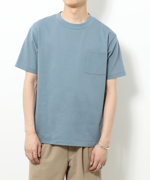 ADAM ET ROPE'(アダムエロペ)の「〈汗染み防止〉スウェットガード ポケットT(Tシャツ/カットソー・メンズ・ホワイト/ブラック/グレー/ブルー系その他・S/M/L)」の1枚目の写真