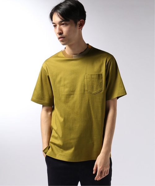 EDIFICE（エディフィス）の「WKED / ウィークエンド ネックドッキングTee（Tシャツ/カットソー・メンズ・ライトグレー/ゴールド/ブラウン系その他・SMALL/FREE/MEDIUM/LARGE）」の3枚目の写真