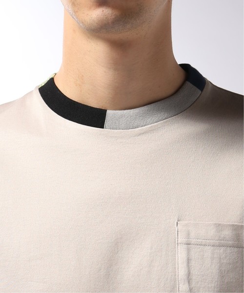 EDIFICE（エディフィス）の「WKED / ウィークエンド ネックドッキングTee（Tシャツ/カットソー・メンズ・ライトグレー/ゴールド/ブラウン系その他・SMALL/FREE/MEDIUM/LARGE）」の5枚目の写真