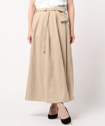 綿ツイル ウエストバッグ付きスカート