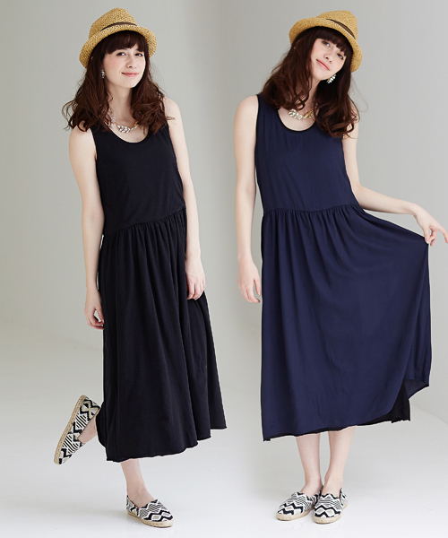 Another Edition(アナザーエディション)の「【WEB限定】ae リバーシブル MAX OP ◆(ワンピース・レディース・ブラック/グレー/ベージュ・フリ-)」の2枚目の写真