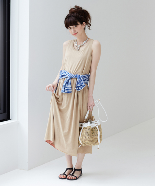 Another Edition(アナザーエディション)の「【WEB限定】ae リバーシブル MAX OP ◆(ワンピース・レディース・ブラック/グレー/ベージュ・フリ-)」の11枚目の写真