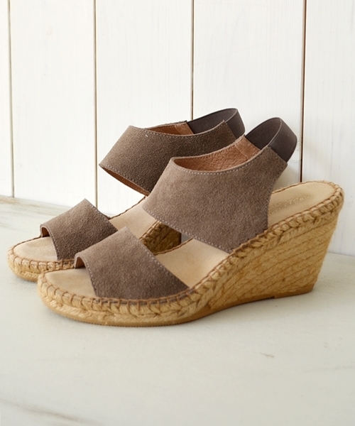 SHIPS for women（シップスフォーウィメン）の「★★CALZANOR:2ストラップジュートウェッジ◇（サンダル・レディース・ベージュ/ネイビー/カモフラージュ・35/36/38/37）」の2枚目の写真