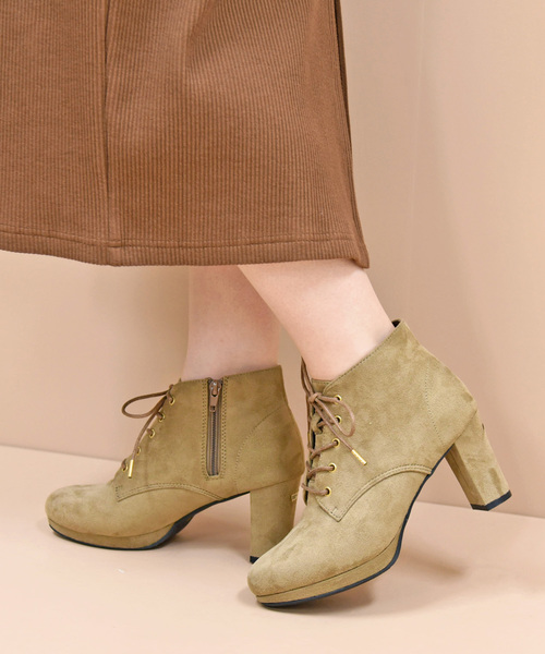 サイドジップレースアップヒールショートブーツ ブーツ Nofall ノーフォール のファッション通販 Zozotown