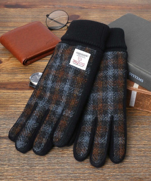 HARRIS TWEED（ハリスツイード）の「Harris Tweed/ハリスツイード ツイード ウール ピッグレザー グローブ/手袋/レディース メンズ（手袋・メンズ・ブラック/ネイビー/グレー/チャコール/グレー系その他/グレー系その他2/グレー系その他4/グレー系その他3/ブルー系その他/グレー系その他5/グレー系その他6/ホワイト系その他/グレー系その他7/ブラック系その他・FREE）」の14枚目の写真