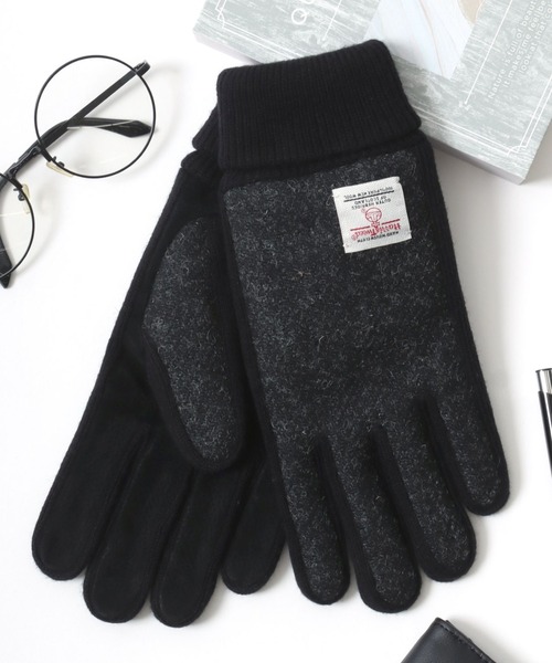 HARRIS TWEED（ハリスツイード）の「Harris Tweed/ハリスツイード ツイード ウール ピッグレザー グローブ/手袋/レディース メンズ（手袋・メンズ・ブラック/ネイビー/グレー/チャコール/グレー系その他/グレー系その他2/グレー系その他4/グレー系その他3/ブルー系その他/グレー系その他5/グレー系その他6/ホワイト系その他/グレー系その他7/ブラック系その他・FREE）」の7枚目の写真