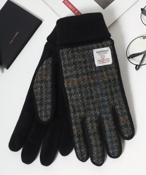 HARRIS TWEED（ハリスツイード）の「Harris Tweed/ハリスツイード ツイード ウール ピッグレザー グローブ/手袋/レディース メンズ（手袋・メンズ・ブラック/ネイビー/グレー/チャコール/グレー系その他/グレー系その他2/グレー系その他4/グレー系その他3/ブルー系その他/グレー系その他5/グレー系その他6/ホワイト系その他/グレー系その他7/ブラック系その他・FREE）」の13枚目の写真