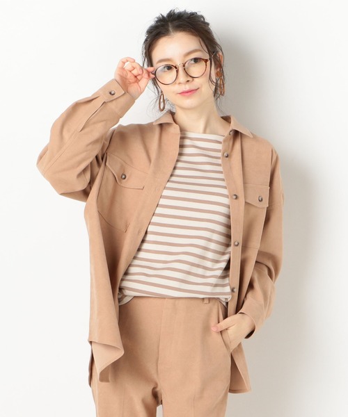 archives(アルシーヴ)の「【setupにも】ポケットチュニックBIGシャツ(シャツ/ブラウス・レディース・ベージュ/ブラウン/ブルー/アイボリー・MEDIUM)」の1枚目の写真