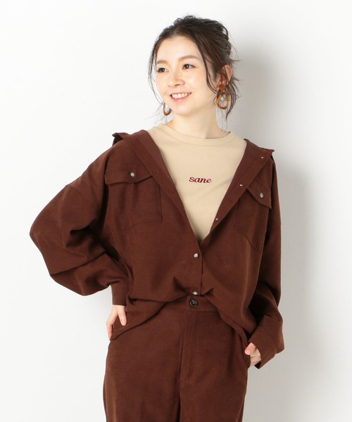 archives(アルシーヴ)の「【setupにも】ポケットチュニックBIGシャツ(シャツ/ブラウス・レディース・ベージュ/ブラウン/ブルー/アイボリー・MEDIUM)」の3枚目の写真