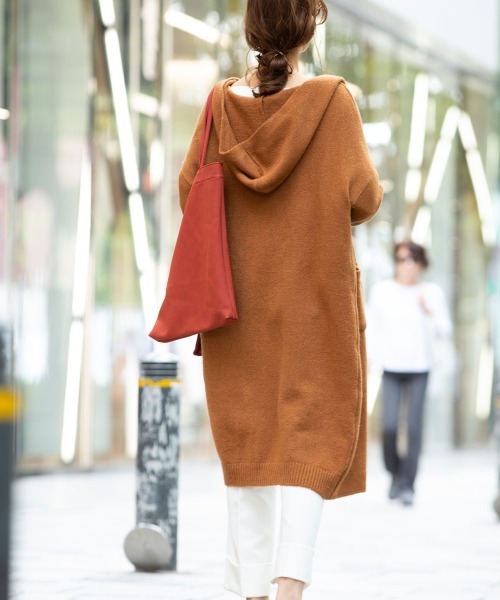 marjour（マージュール）の「HOODED KNIT CARDIGAN（カーディガン/ボレロ・レディース・アイボリー/キャメル・MEDIUM）」の20枚目の写真