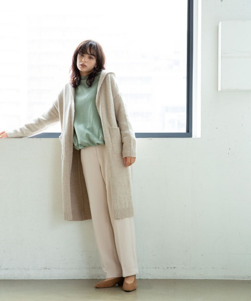 marjour（マージュール）の「HOODED KNIT CARDIGAN（カーディガン/ボレロ・レディース・アイボリー/キャメル・MEDIUM）」の10枚目の写真