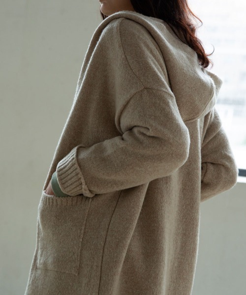marjour（マージュール）の「HOODED KNIT CARDIGAN（カーディガン/ボレロ・レディース・アイボリー/キャメル・MEDIUM）」の22枚目の写真